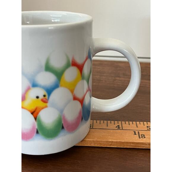 Vintage Eggs And Chick Mug Cup Houston Foods 98 Made In China Coffee Tea Cocoa - Picture 7 of 8